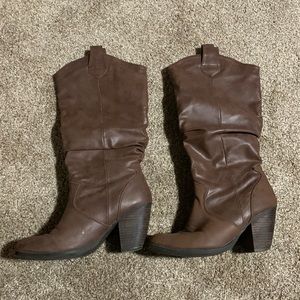 Brown western boots
